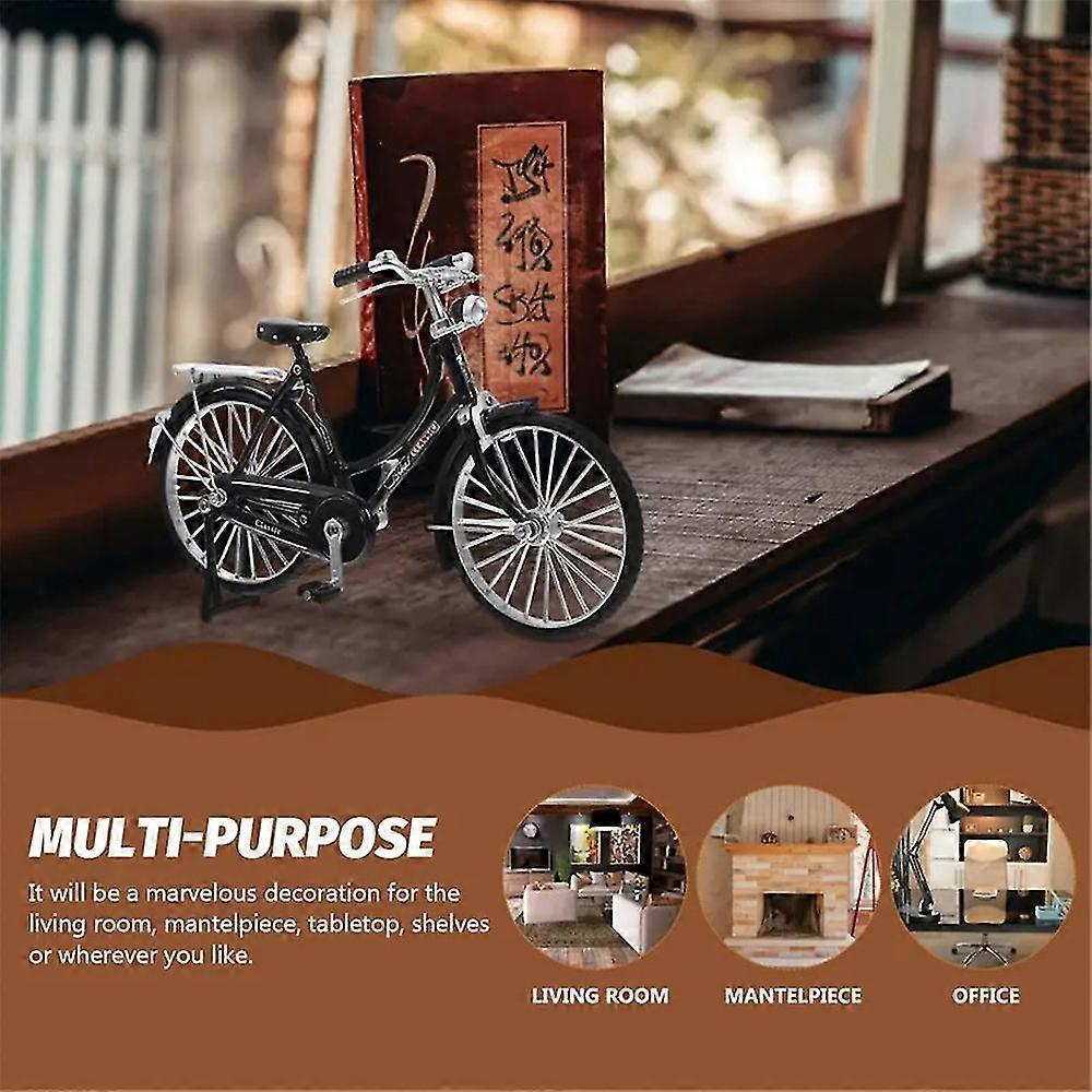Vintage Bike Model, Exquisite Details High Simulation Mini Bike Model Classical For Desk