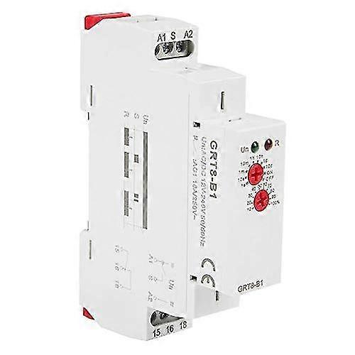 Time Delay Relay - Grt8-b1 Ac/dc12-240v Multifunction Time Delay Relay, Mini Time Delay Relay - M1 Din Rail Mount 10 Functions Led Indicators For Indu