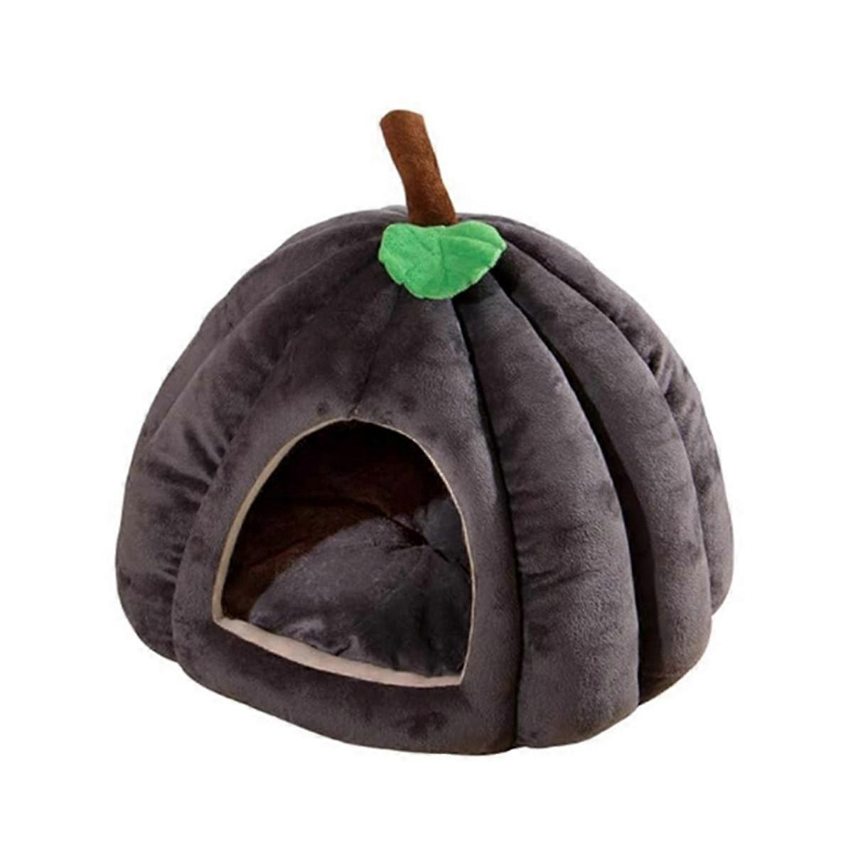 Pumpkin Cat Bed, Cat Beds for Indoor Cats Pumpkin Shape Cat Cave Bed,Cat Tent with Removable Cushio