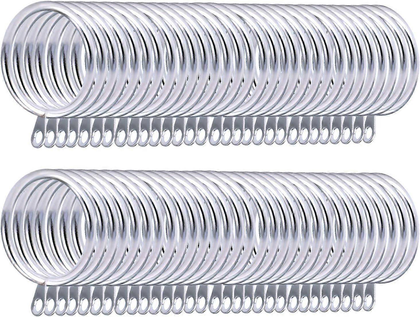 60pcs Curtain Rings, 38mm Internal Diameter, Silver