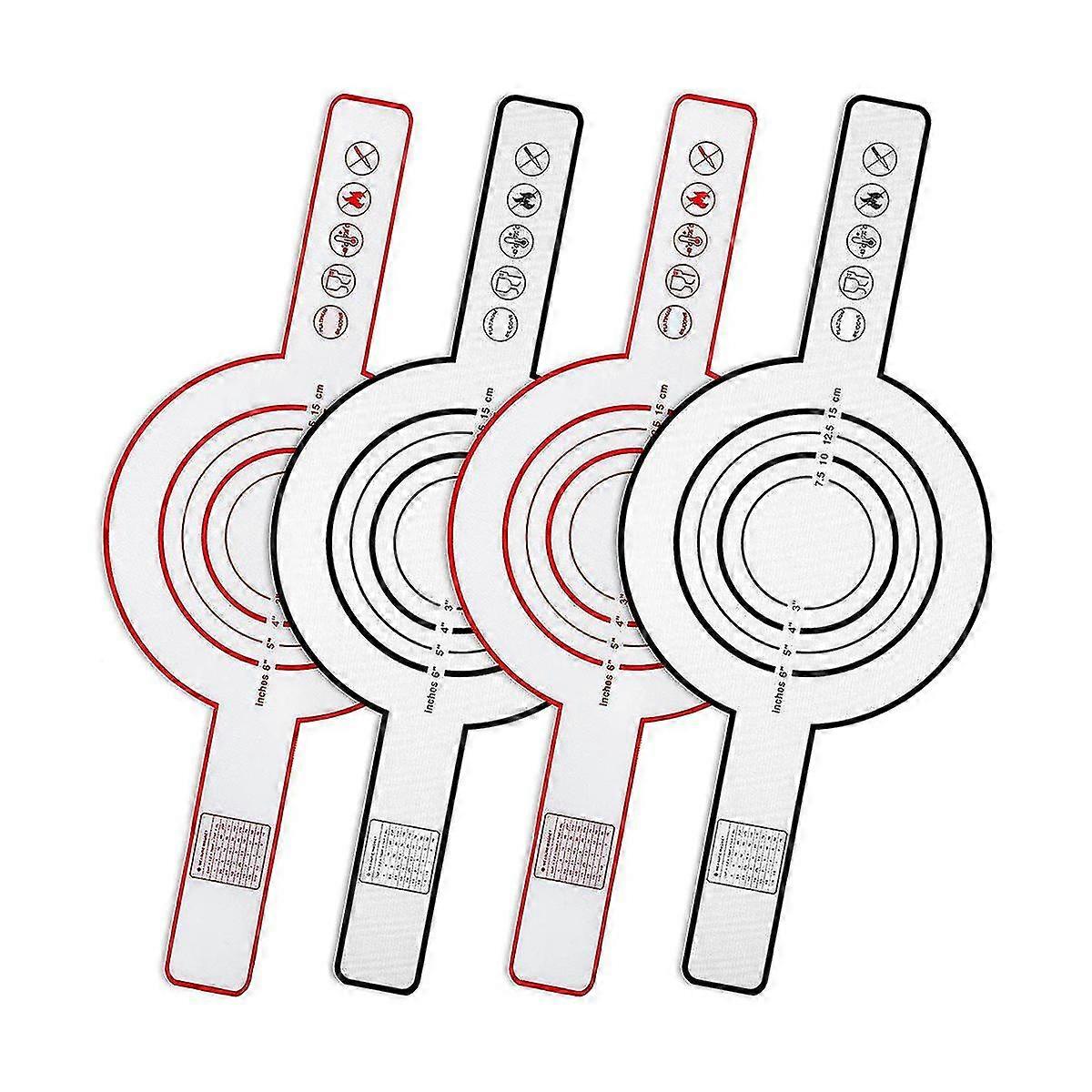 4 Stück Silikon Backmatte für Ofen Brot Backen Antihaft-Backmatte mit langem wiederverwendbarem Silikon