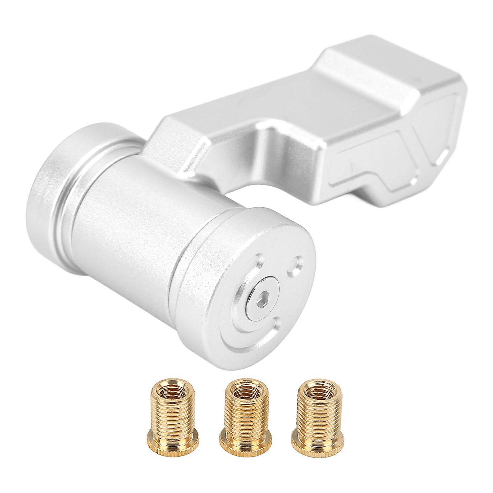 T Handle Gear Shift Knob Aluminum Alloy Aircraft Joystick with Adapters Replacement for Acura Silver