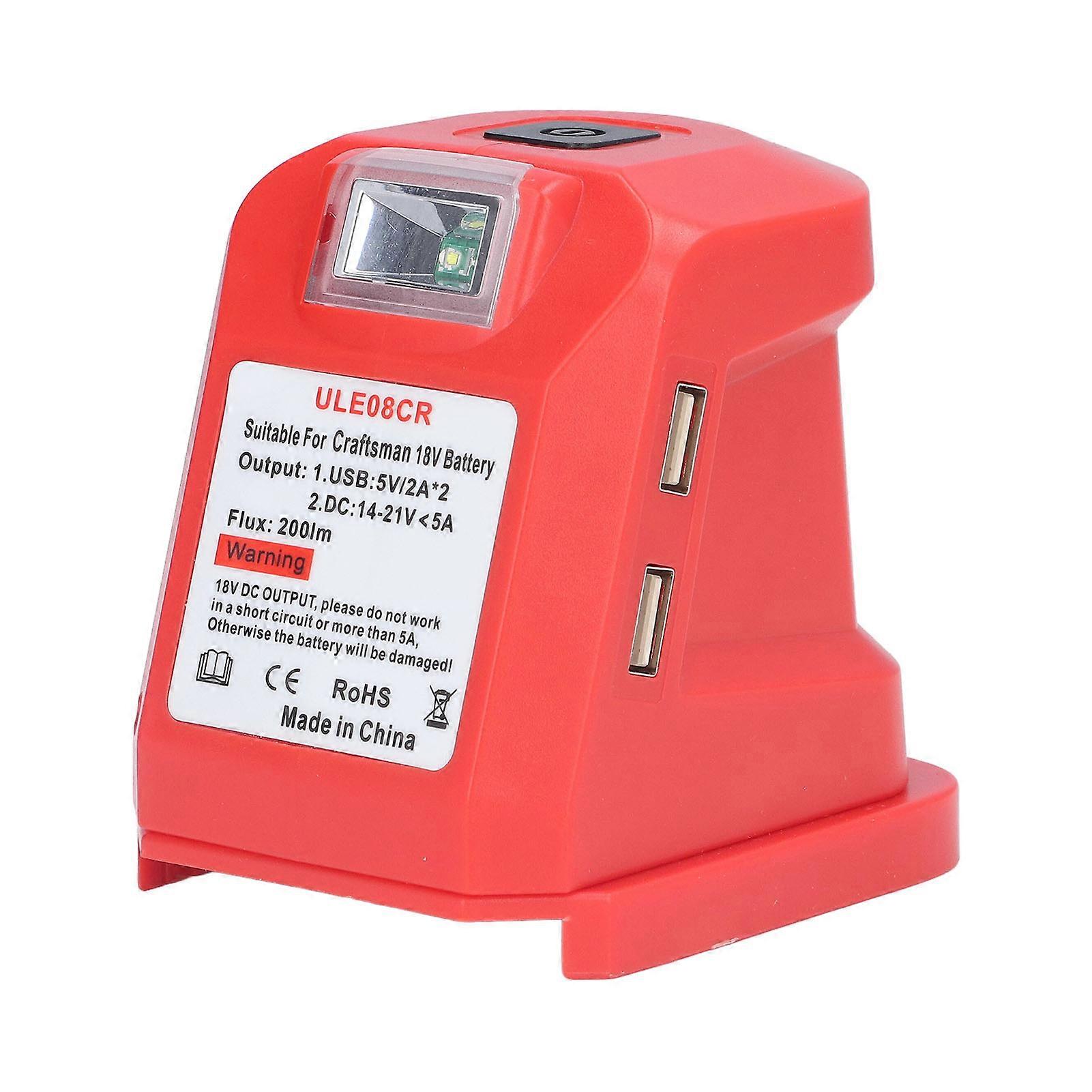 Rechargeable Spotlight Power Tool Lithium Battery Charging Lamp with USB Ports DC14.4?19.2V
