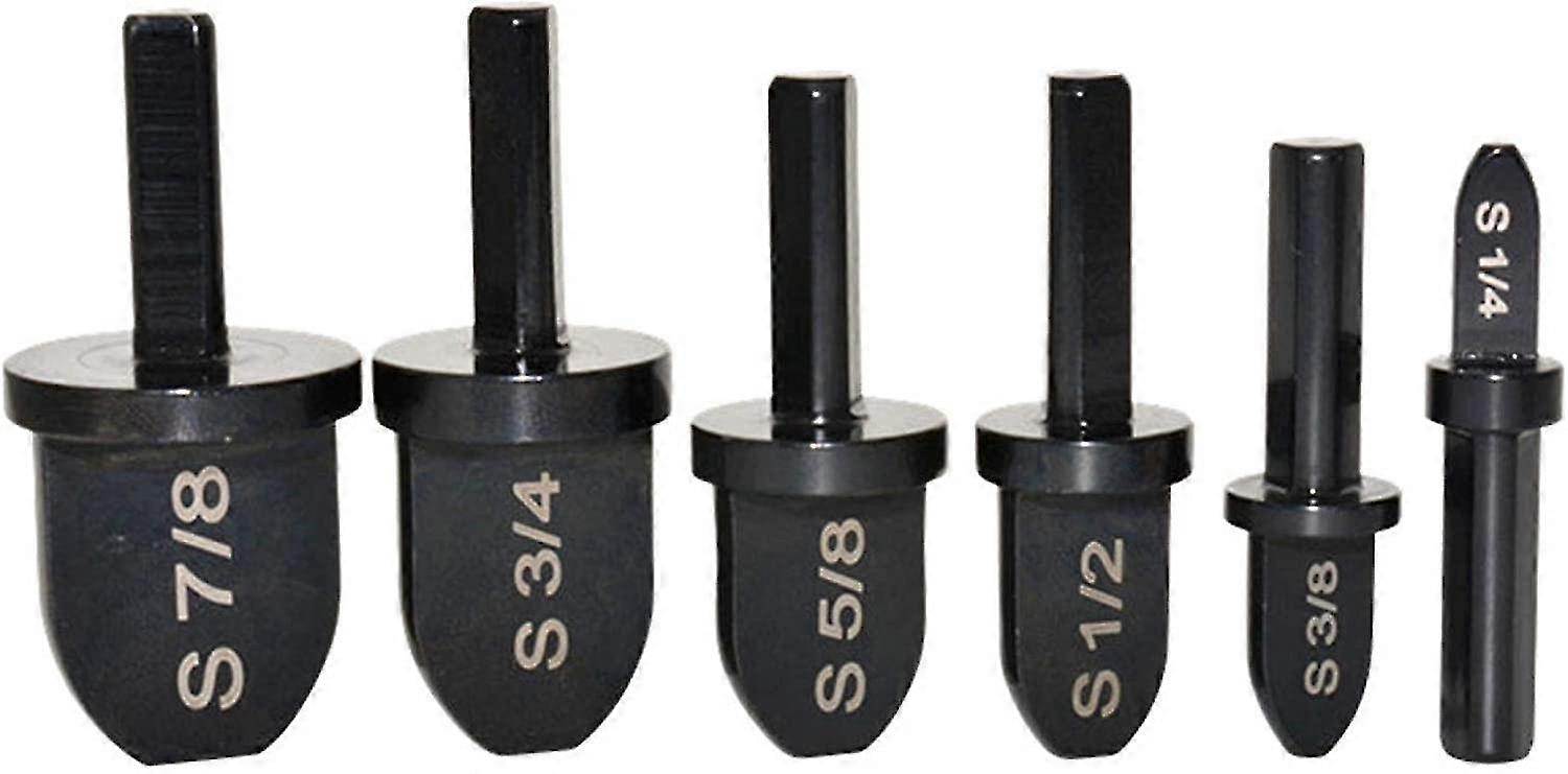 6pcs crimping tool drill bits set,with 7/8", 3/4", 5/8", 1/2", bit 3/8", 1/4"