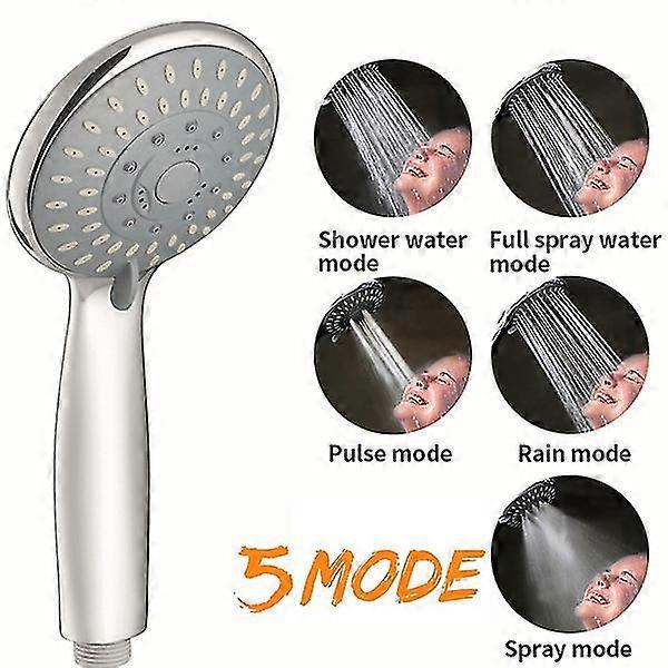 5 Mode Shower Handheld High Pressure Water Saving Filtration Hand Shower