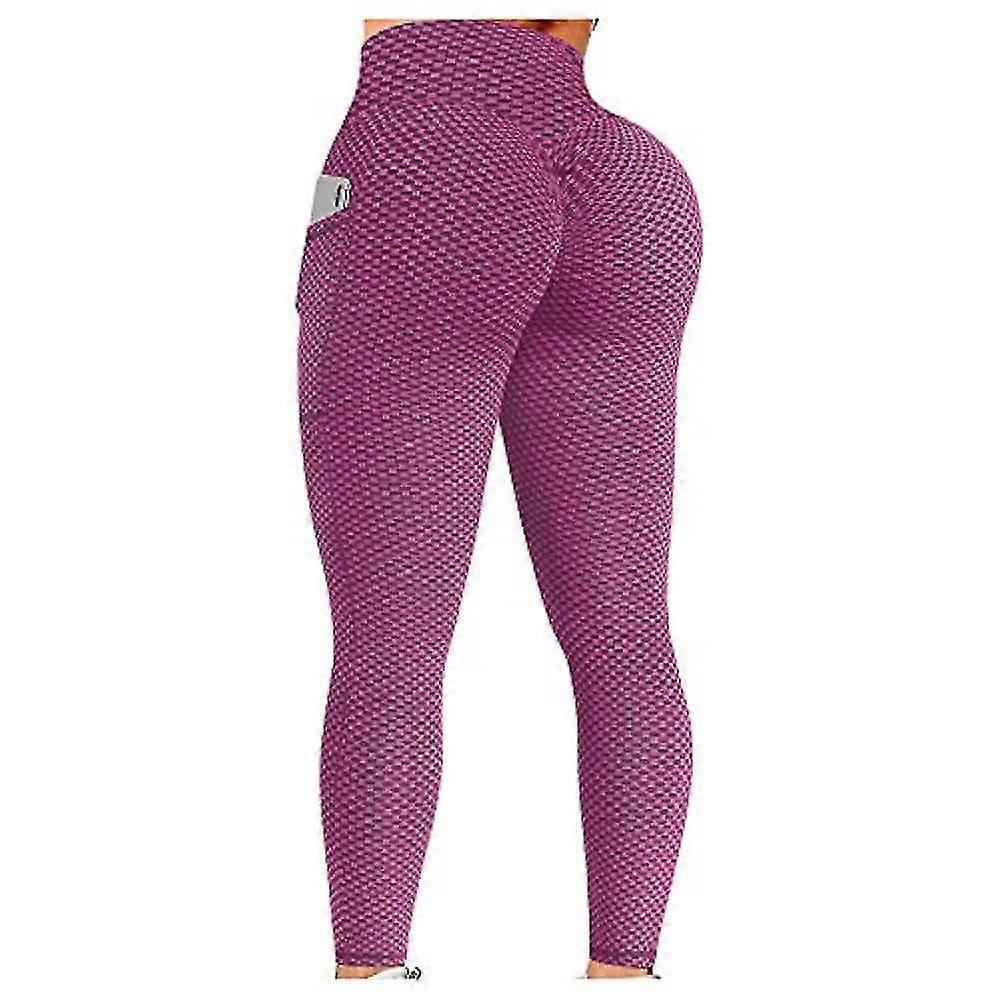 Tik Tok Leggings Plus Size, Women's Textured Booty Yoga Pants High