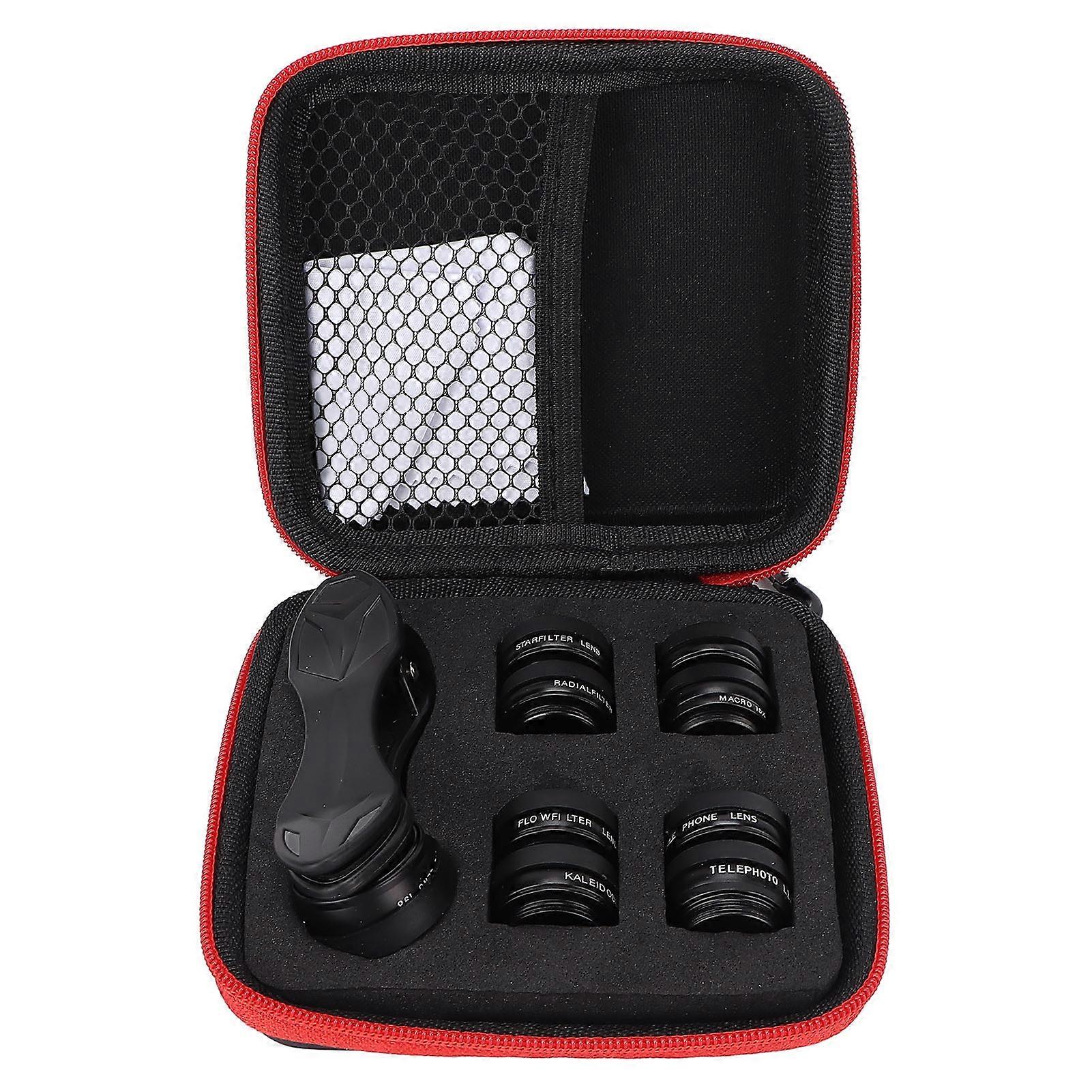 Phone Camera Lens Kit 10 in 1 Wide Angle C Fisheye Medium CPL Flow Radial Starlight Kaleidoscope Universal Kit
