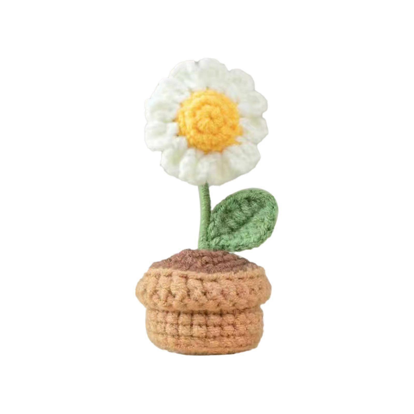 Handmade de tricotat floarea soarelui ideal accesoriu simulare ghiveci Decor Home
