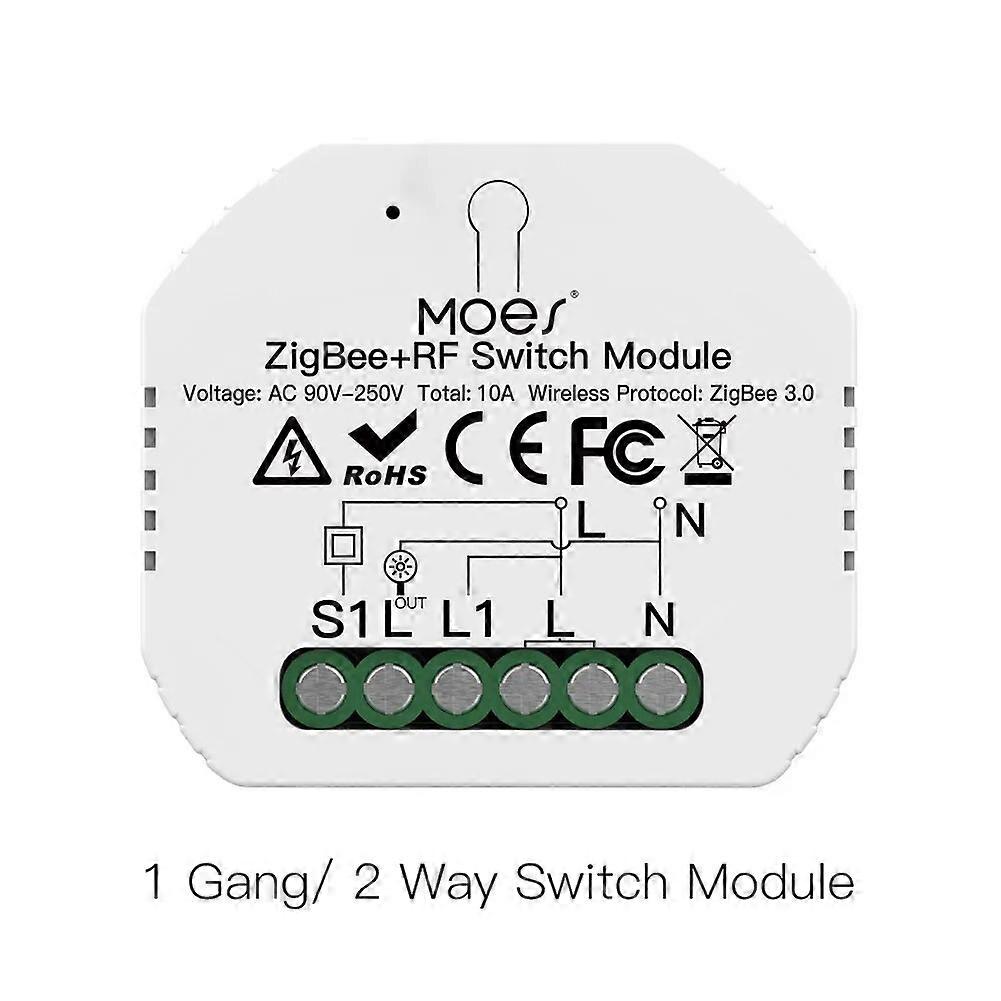 MOES Tuya ZigBee 3.0 Smart Light Switch Relay Module 1/2/3 Gang Smart Life/Tuya App Control, Works with Alexa Google Home Yandex
