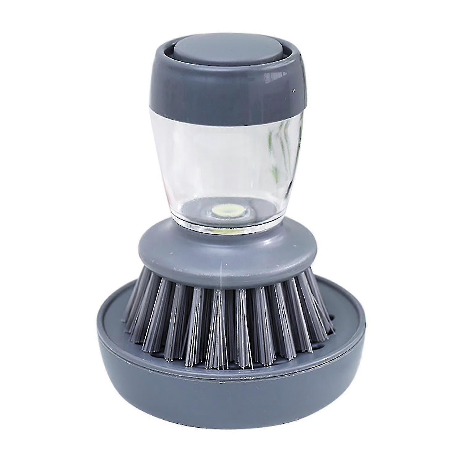 Pan Cleaning Brush Refillable Non-scratch Standing Type Kitchen Soap Dispensing Scrub Brush For Kitc