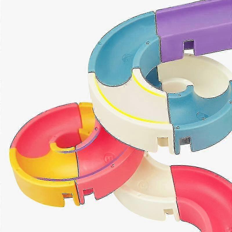Jouets de bain pour bébé Diy Marble Race Run Assemblage Piste salle de bain Baignoire Spray d’eau