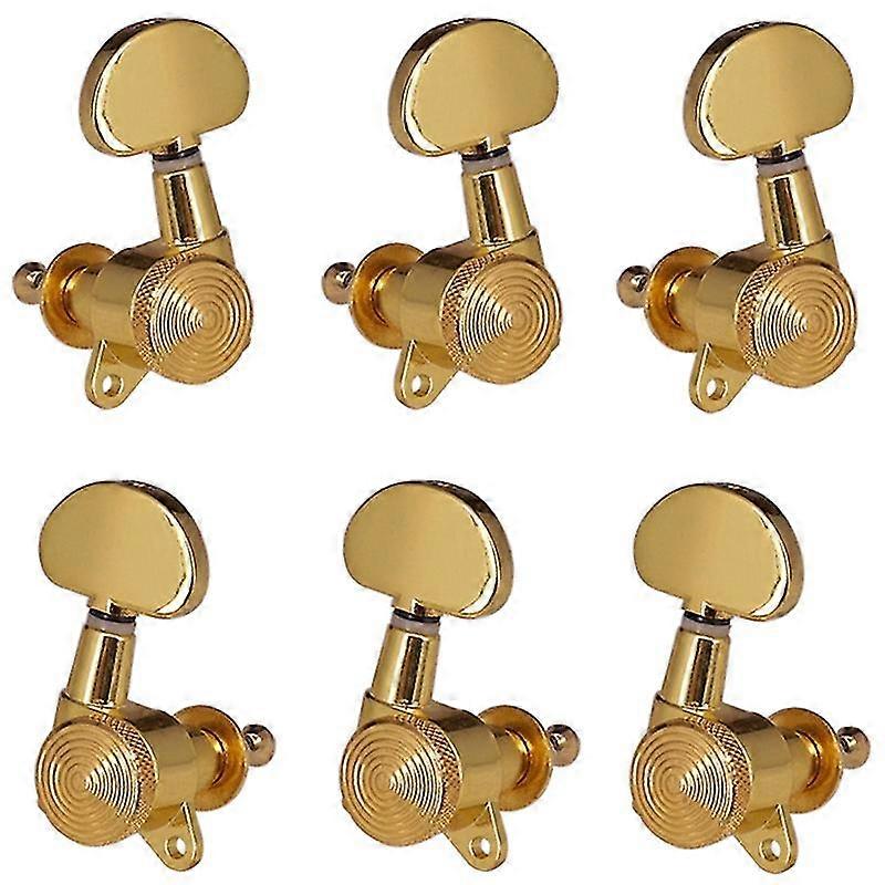 3r3l Gold Locked String Tuners Tuning Peg Key Machine Heads Semicircle Button For Acoustic Electric