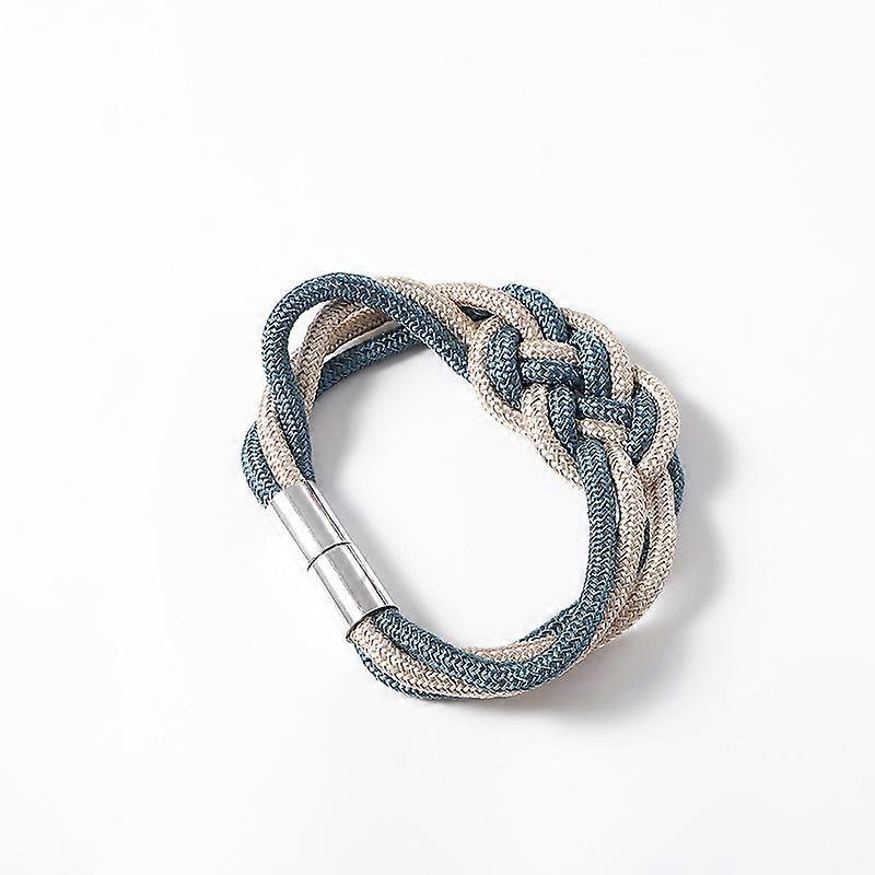 Strong Magnetic Curtain Tiebacks Modern Simple Style Drape Tie(2 pieces, blue and white)
