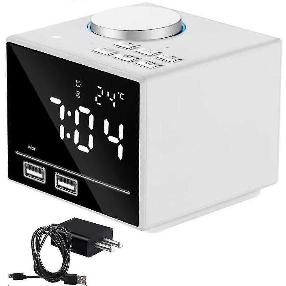 Led Digital Alarm Clock, Clock Radio Bluetooth With Fm Radio_s