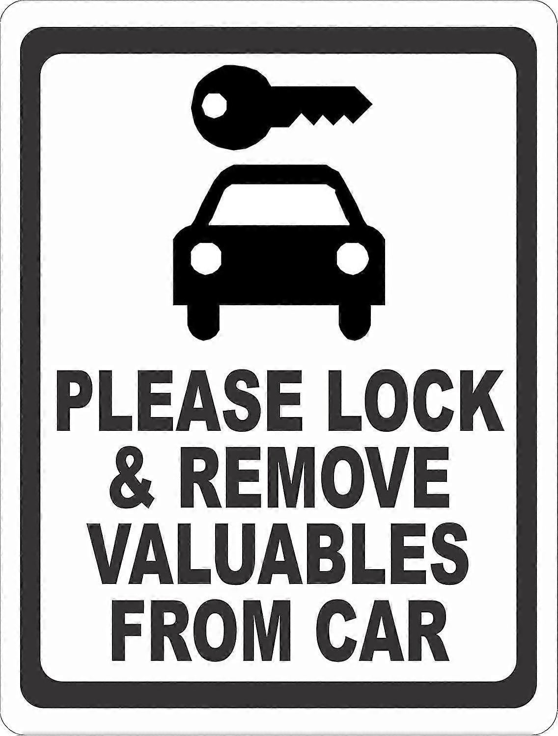 Por favor, bloqueie e remova objetos de valor da placa do carro. 8x12 polegadas OU 12x16 polegadas de metal. Modo 3419