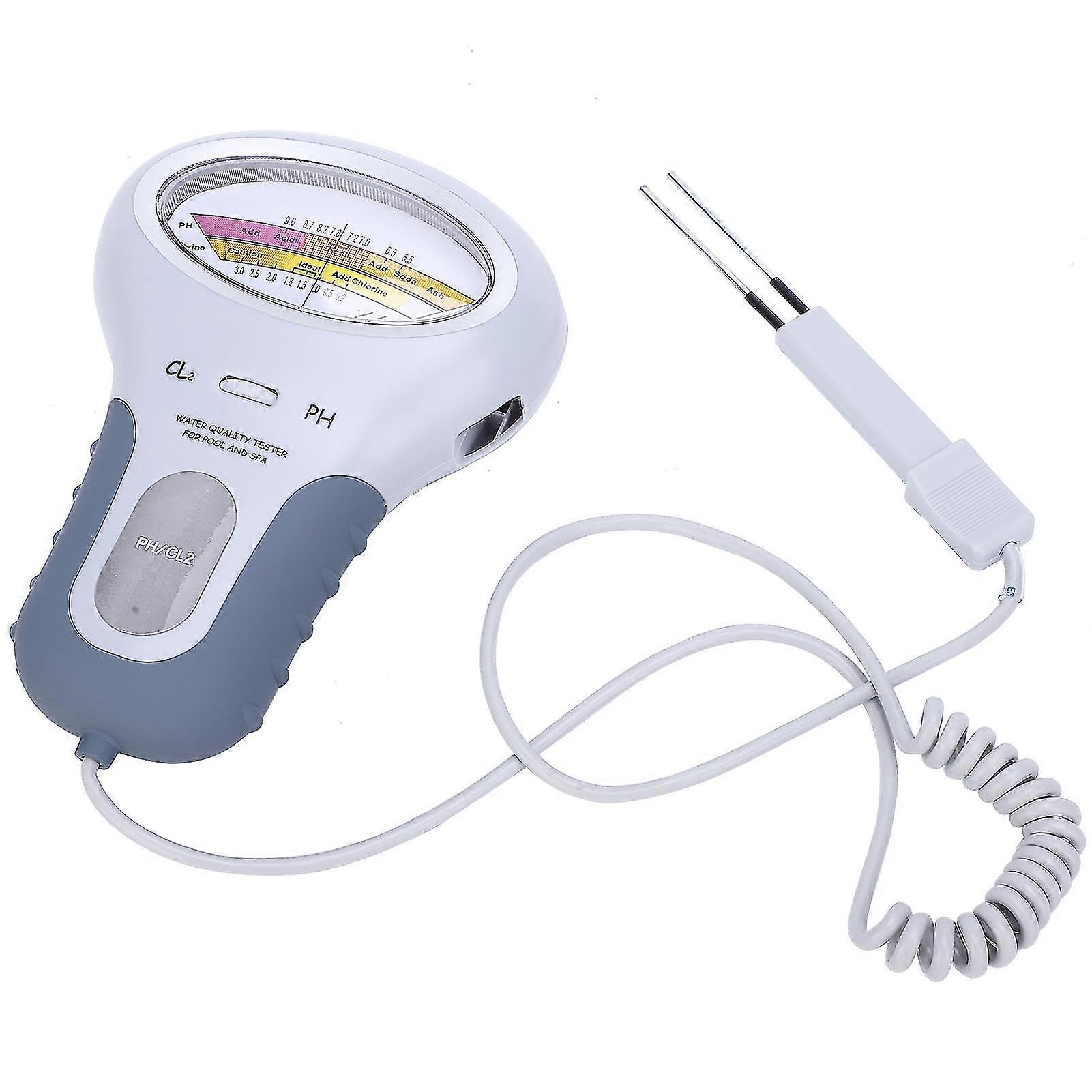 Pool Spa Water Quality Analyzer - Chlorine & PH Tester with Probe Included