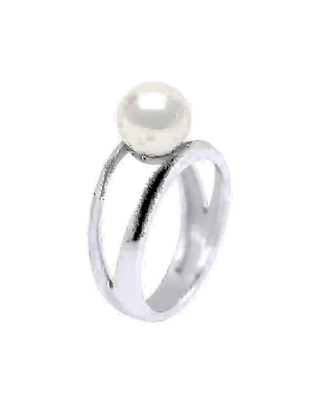 Perlenring der Kultur 7-8 mm Silber - ENGEL