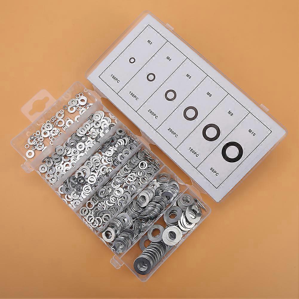 A3 Steel Flat Washer Assortment Kit - 900pcs M3-M10 Plain Washers