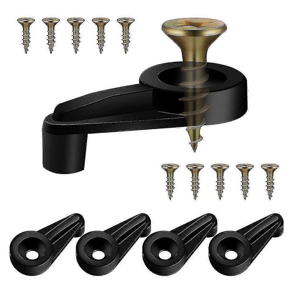 متوافق مع100 حزمة الزجاج التجنيب كليب كيت مجلس الوزراء الزجاج كليب (أسود وذهبي)