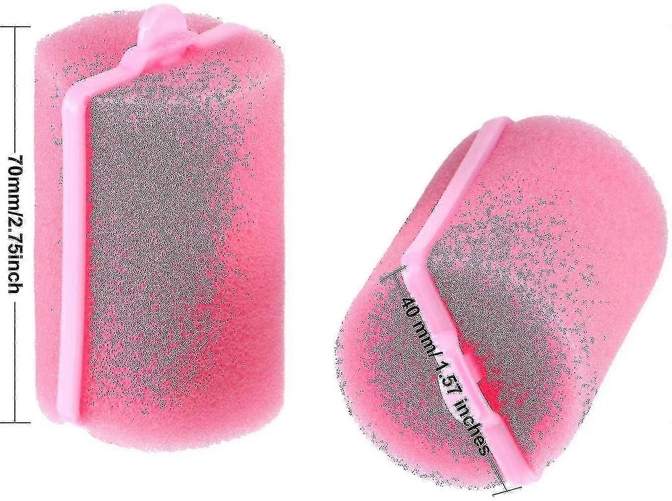 18 Pieces Sponge Hair Rollers Large Soft Foam Hair Styling Curlers 40 Mm Large Size Random Color