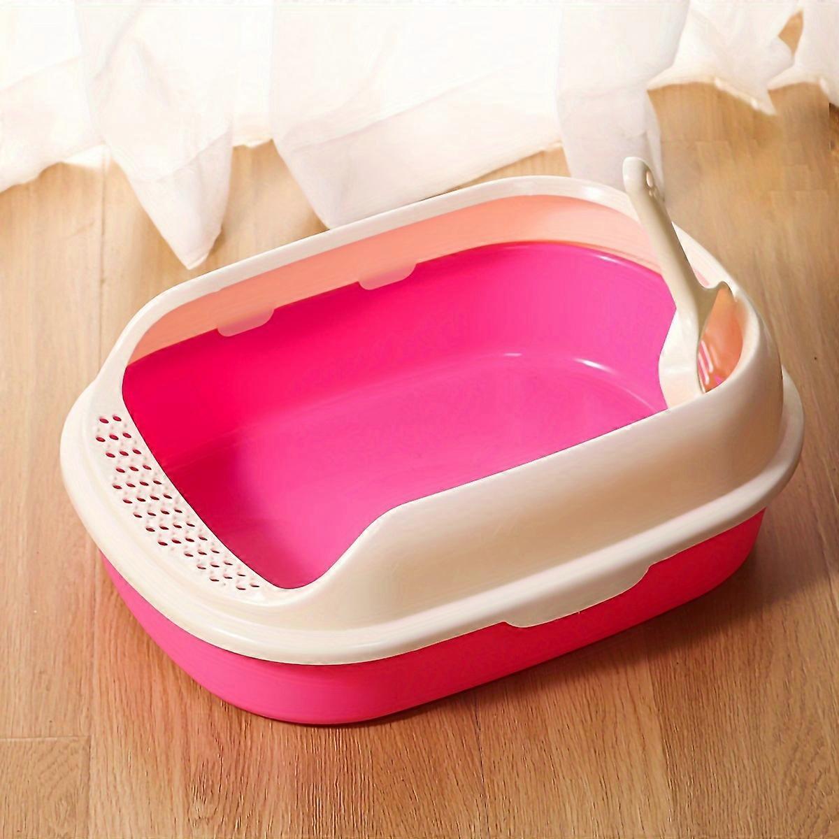 "Easy-Clean" Splash-Proof Semi-Enclosed Cat Litter Box - Durable, Anti-Splash Design For Small Spaces