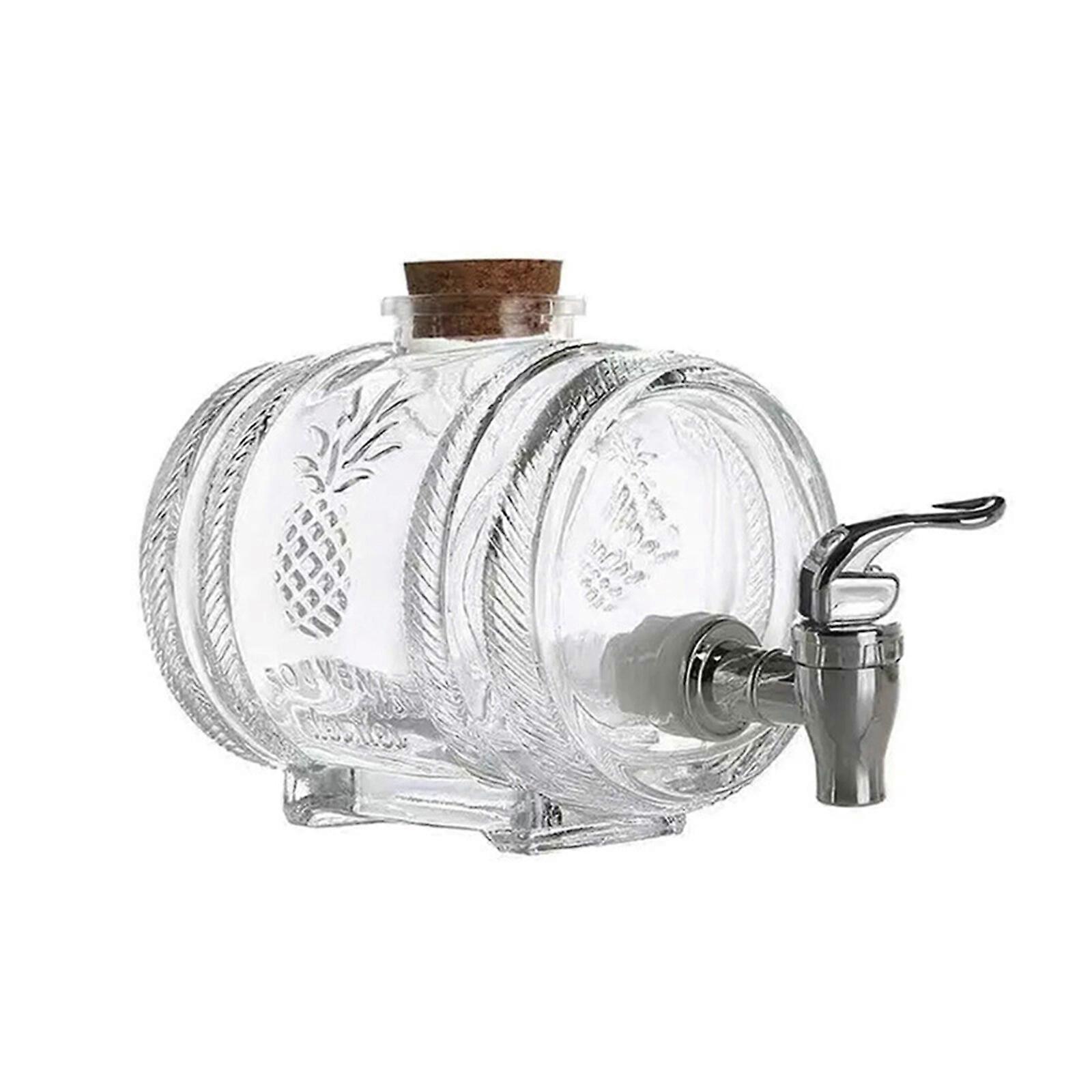 Barrel Drinks Dispenser 1 Litre, Transparent