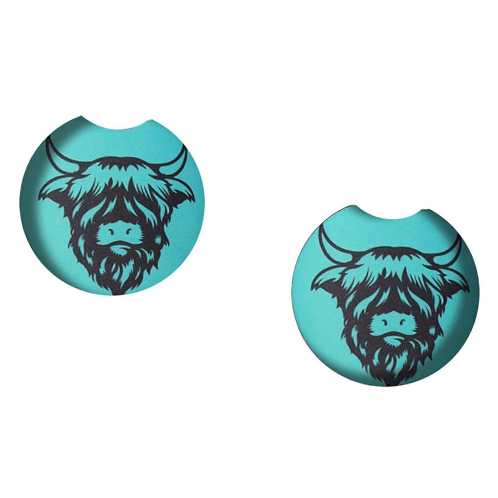 Luovat auton lasinaluset, Highlandin lehmän painetut automukinpidikkeet, kumiset auton lasinaluset, uusi