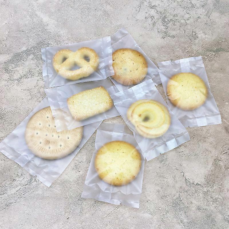 100x Cookie Packaging Bags Biscuits Wrapper Machine-sealed Translucent Food Bags