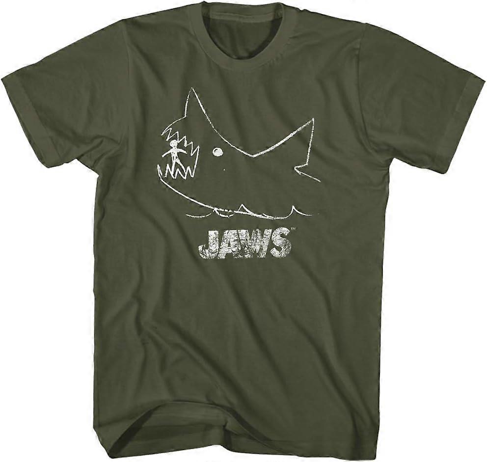 Jaws Tricou Tablă Desen Militar Verde