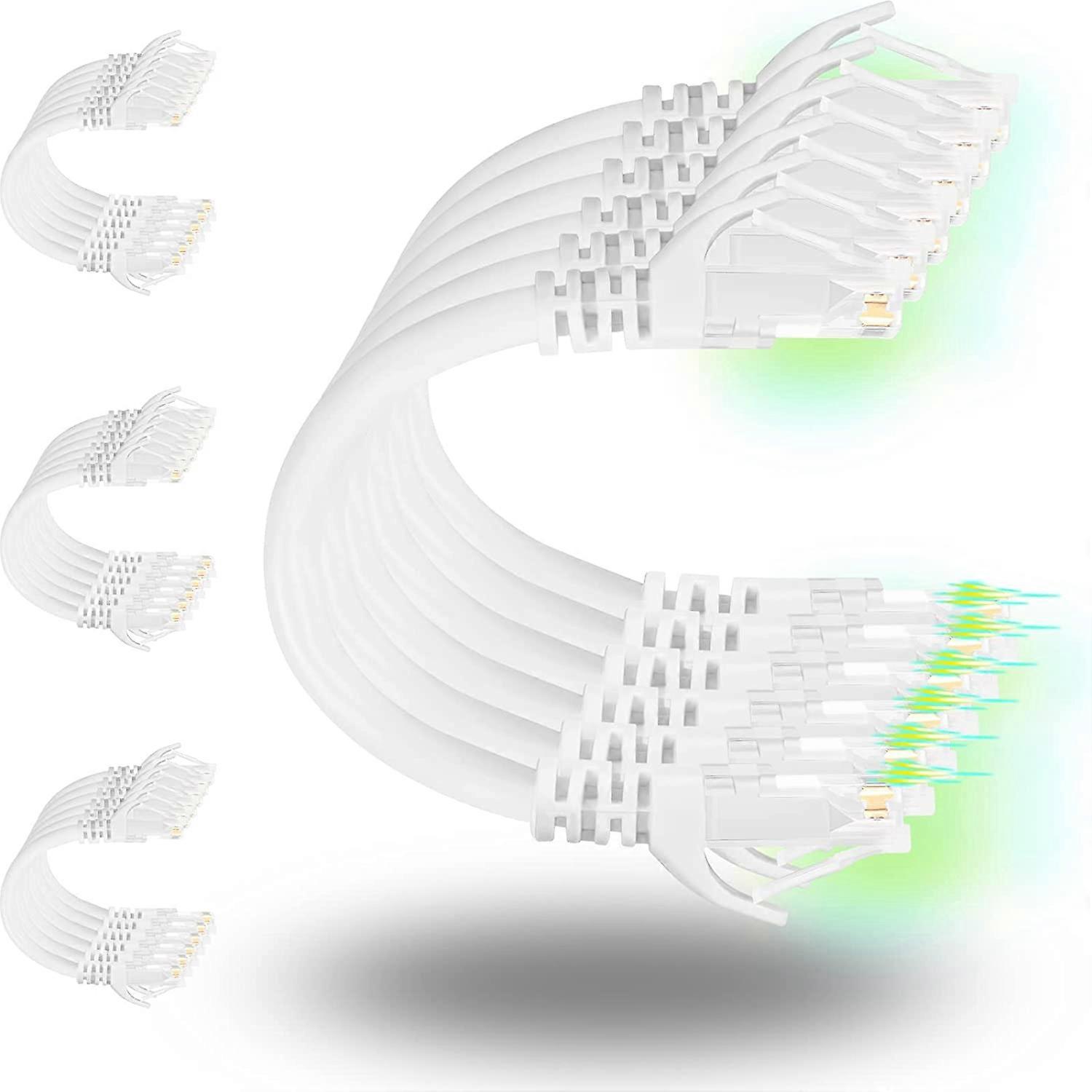 Patch Cables Cat6 1Ft 24 Pack. Ethernet Patch Cable 10G Support. Cat 6 Patch