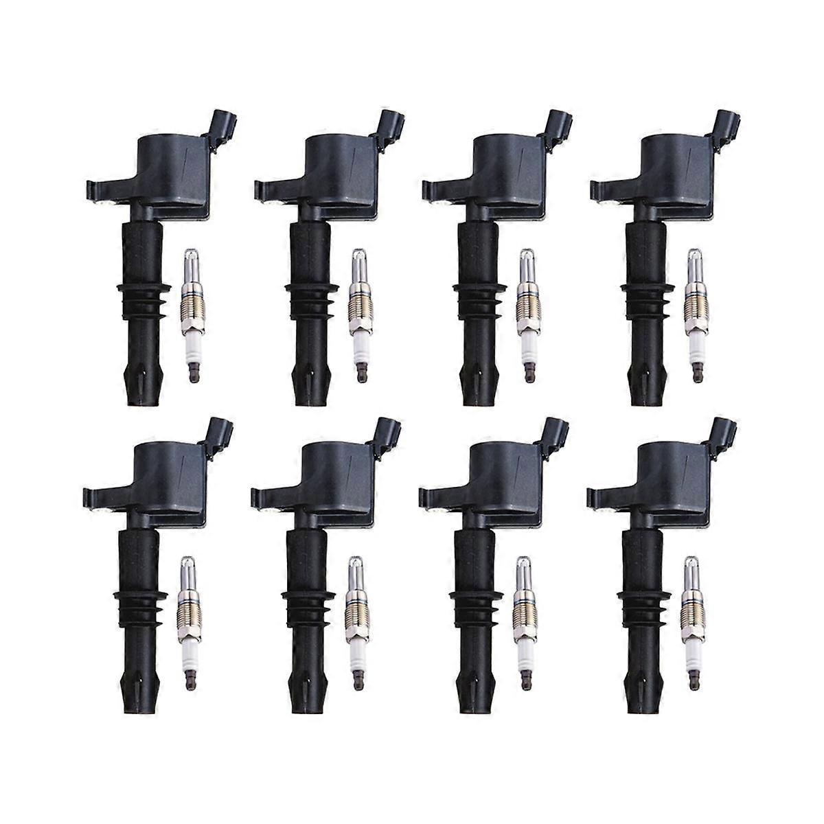 8PCS Ignition Coils + 8PCS Spark Plugs for Truck V8 5.4L 2005-2007 DG511 SP515 SP546 3L3Z12029BA