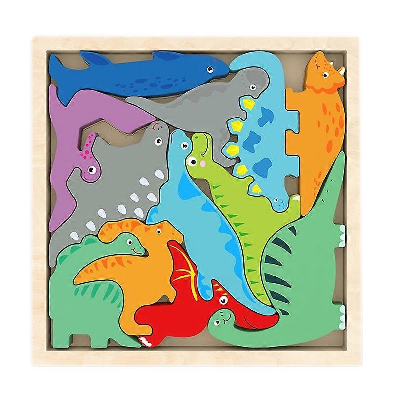 2 PCS Cartoon 3D Puzzle Board Toy(Dinosaur)