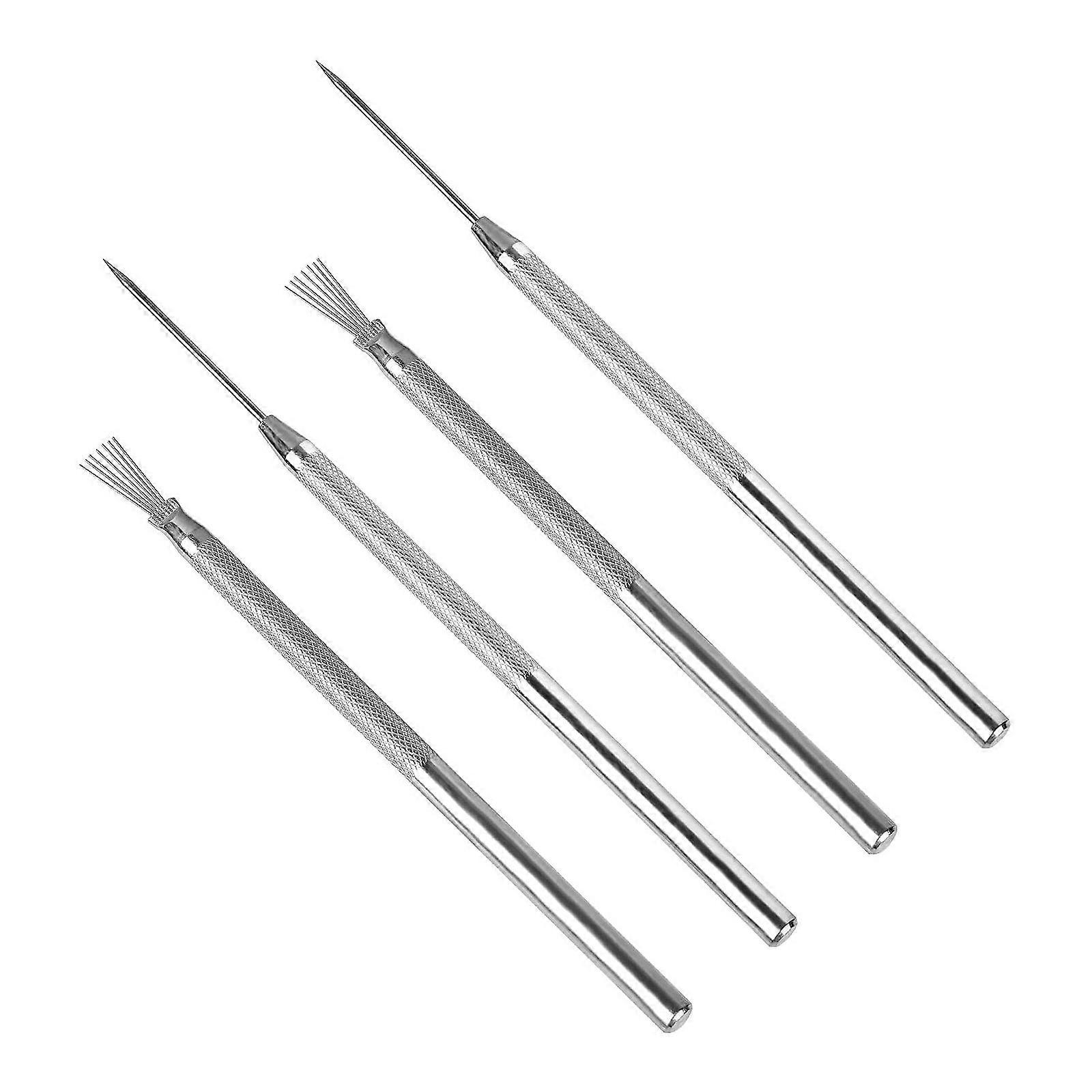 4 Pieces 7 Pin Needle Pro Needle Set Clay Sculpting Texturing Auxiliary Tools