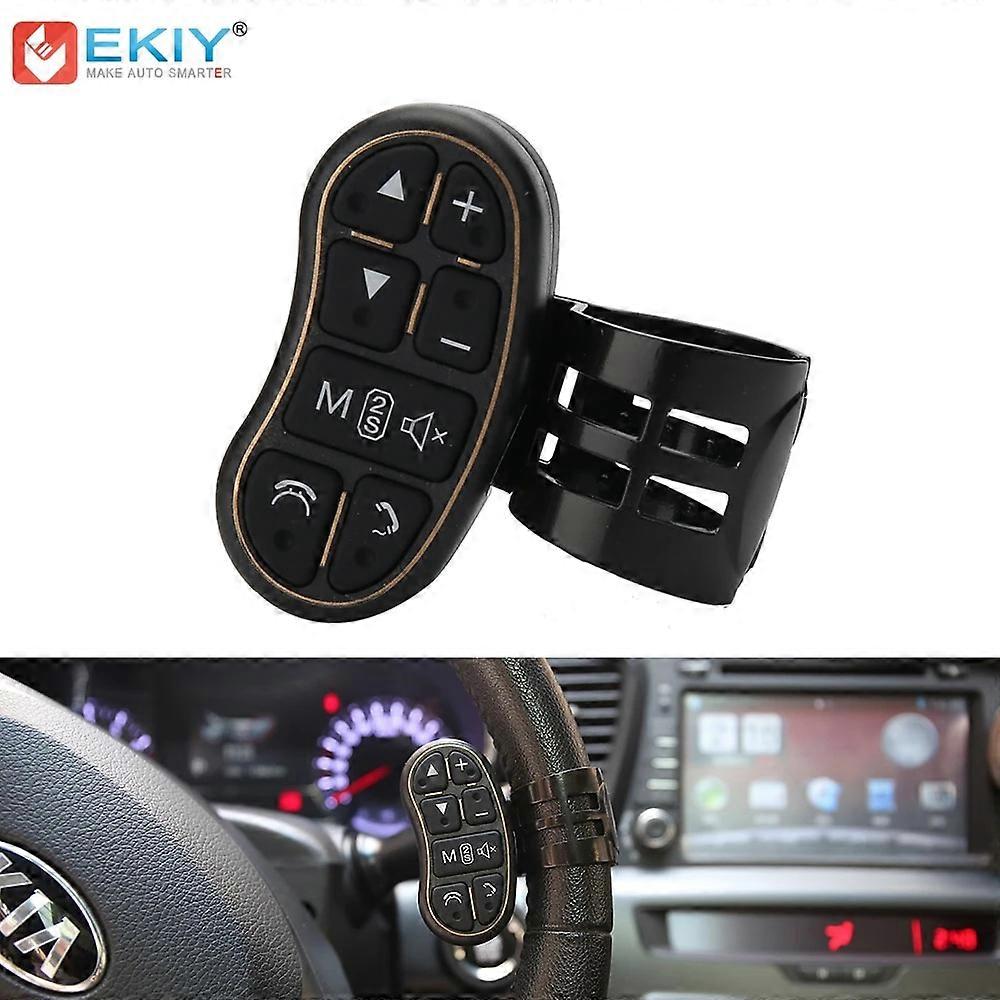 EKIY Car Universal Steering Wheel Control Key Smart Wireless Remote Control Button for Car Navigation DVD Steering Control