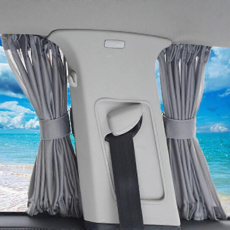 Car Window Sun Shade Curtain Retractable Window Curtain With UV Protection Side Automotive Window Sunshades 50x47cm 1 Pair