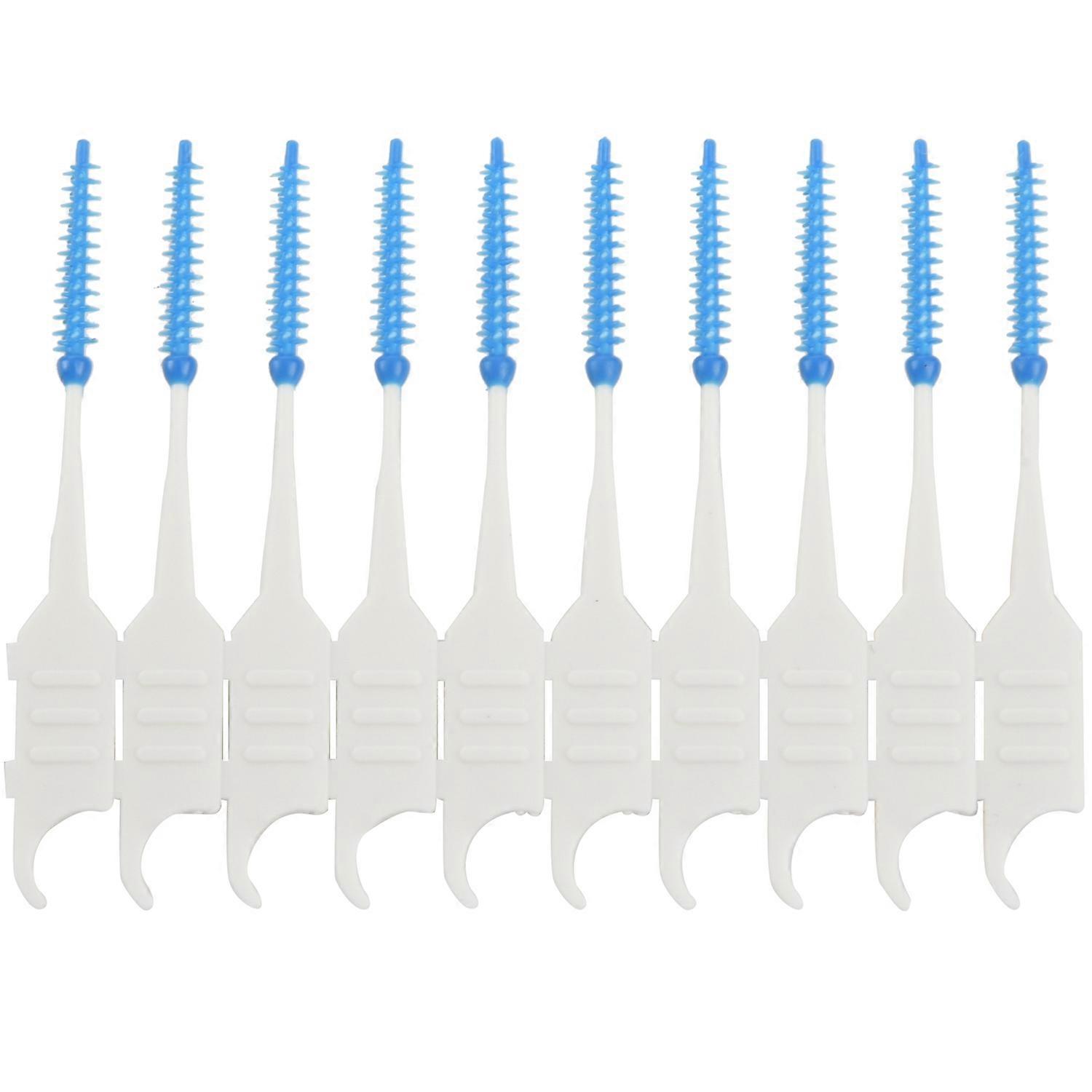 40pcs Teeth Toothpicks Dental Floss Picks Interdental Brush Stick Tooth Clean