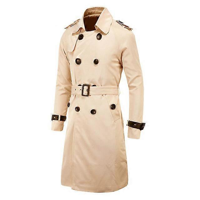Marke Britischen Stil Klassische Trenchcoat Jacke Männer Mode Trenchcoat  Männlichen Zweireiher Lange Schlanke Outwear Verstellbaren Gürtel