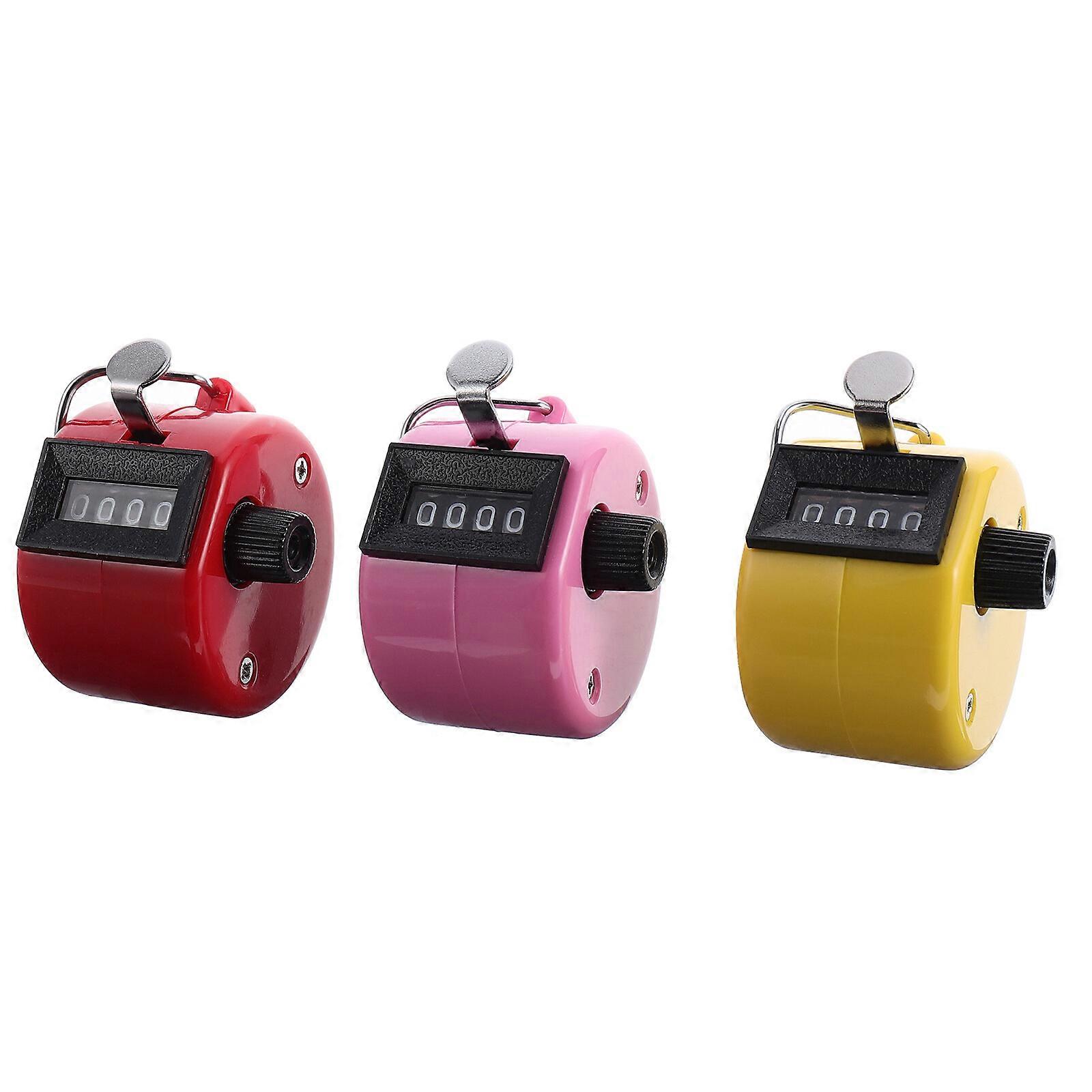 3 Pcs Practical Electronic Tally Counters Manual Digital Counter Random Color