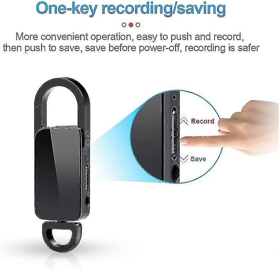 Mini Digital Recorder, 320 Hours Recording Capacity, 15 Hours Battery Time Recording-4gb(black)