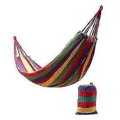 Portable Single Swing Ock Outdoor En Home Travel Cam Striped Rainbow Swing Ock