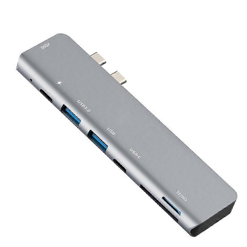 Macbook Pro/Air, 7 in 1 Mac Adapter Compatible with MacBook Pro 2020-2016 MacBook Air 2020-2018, Type C to 4K HDMI, USB-C 100W and Thunderbolt 3, SD/T