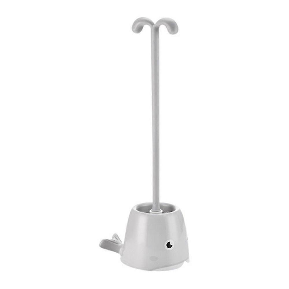 Carino cartone animato Toilet Brush Set Toilet Cleaning Brush - grigio