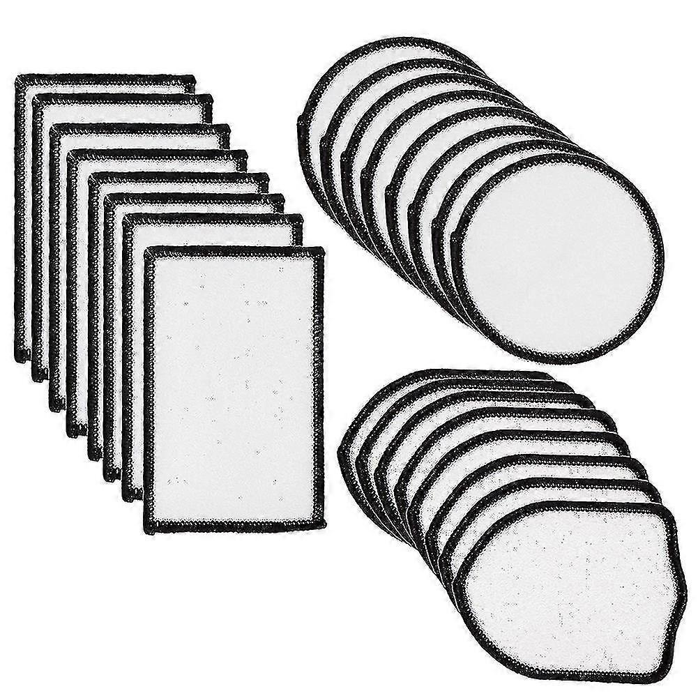 24pcs Sublimation Patch Blanks Fabric Iron-on Patches Repair Patch For Hats Clothes Backpacks Unifo-gj