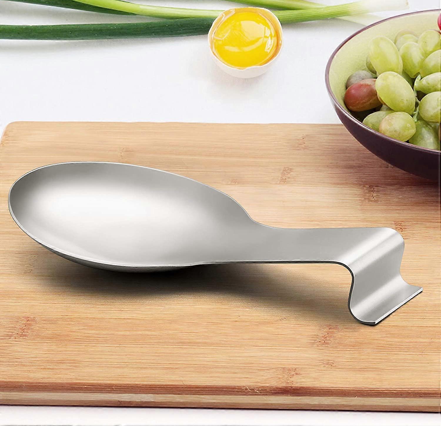 LIANYU Stainless Steel Spoon Rest & Spatula Holder - Heavy Duty Kitchen Utensil Rest