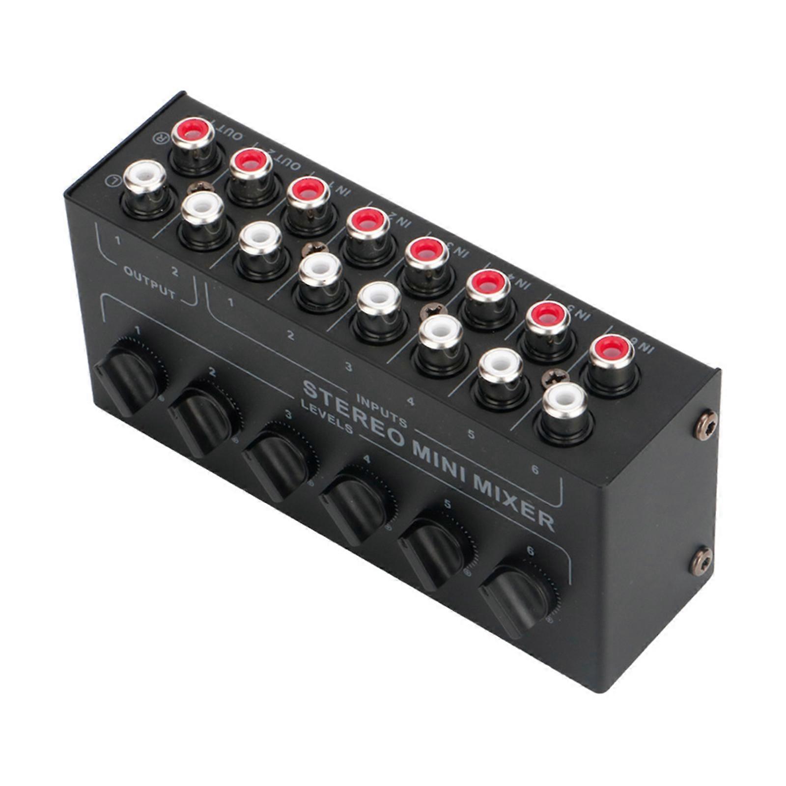 Highest Sound Quality 6 Channel Line Passive Mixer No External Power Supply