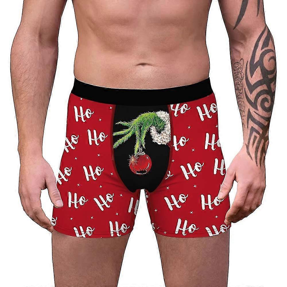 Julnyhet Boxare Shorts Trunks Män Xmas Rolig Gåva Underkläder Kalsonger-MXBC