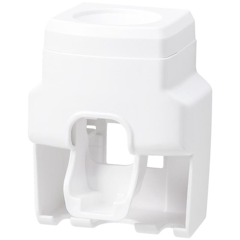 Automatic Toothpaste Dispenser and Toothbrush Holder (White)
