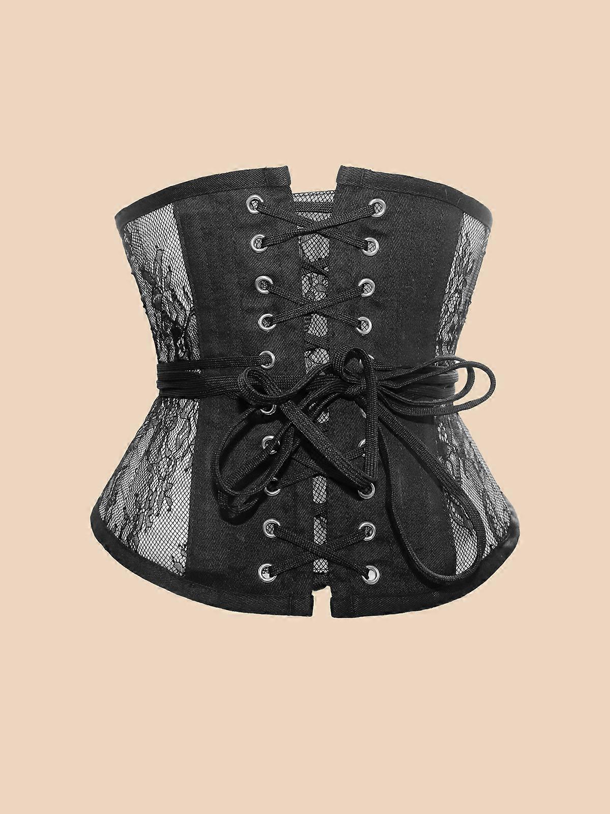 Belt (Soft) Lace-up Bone Sexy Plus Size Top Bustier Corset for Women