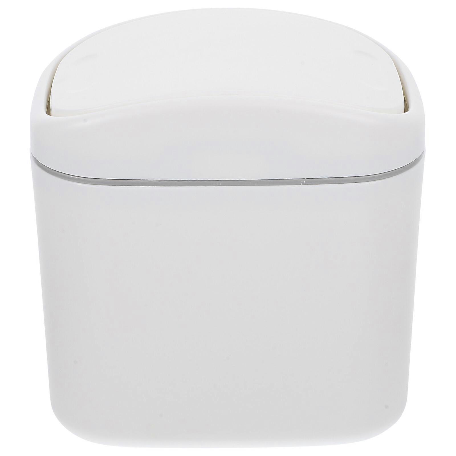 Desktop-Mülleimer Haushalt Flip Mülleimer Licht Luxus Mülleimer Mülleimer für Schlafzimmer Wohnzimmer Büro