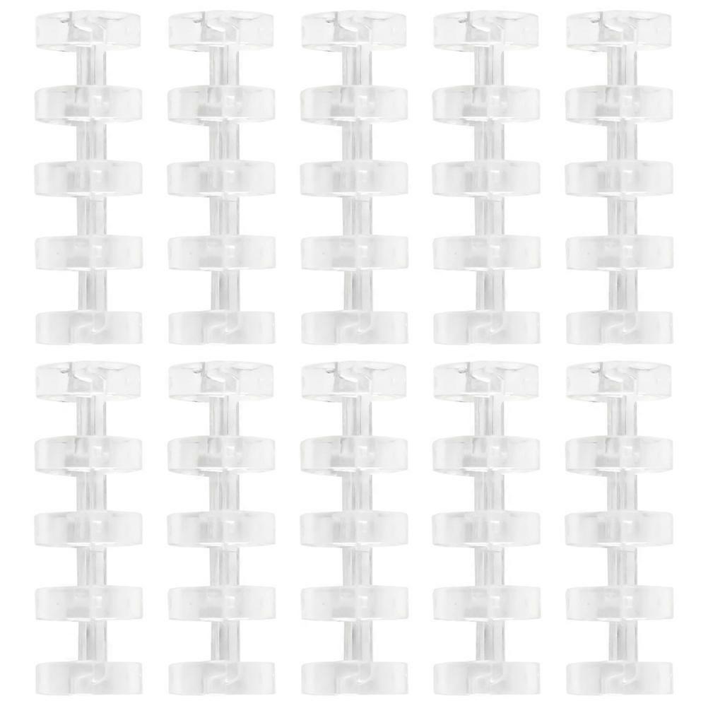 10Pcs Loose Leaf Binders Scrapbook Book Clips Five-hole Segmented Binders (As Shown)